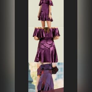 NWT FRANCESCAS PLUM OFF SHOULDER DRESS